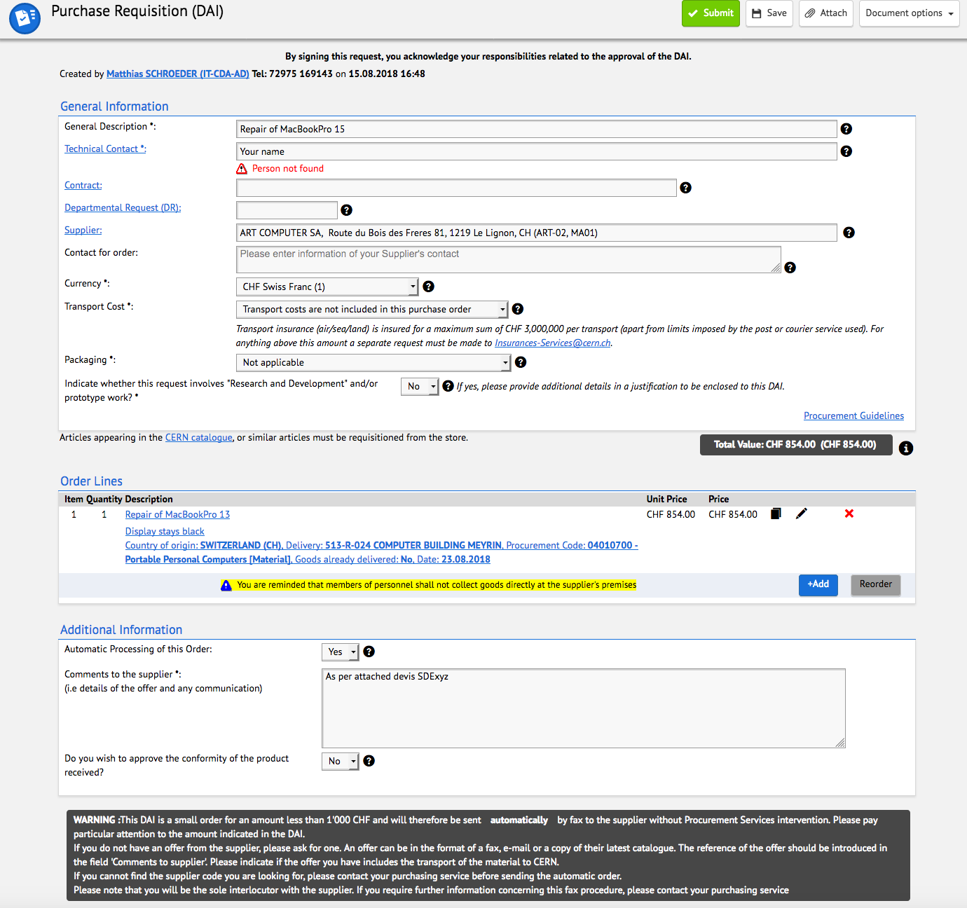 screenshot of DAI for Mac hardware repair