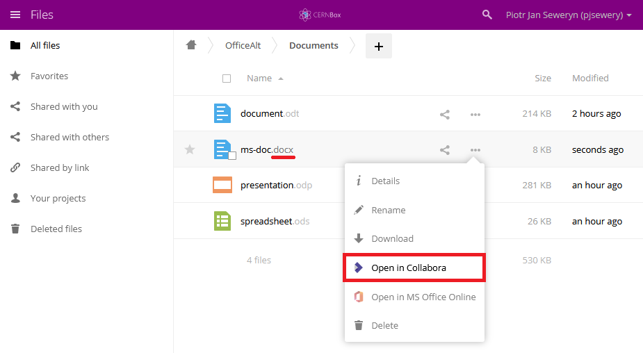 Collabora Online - How to open MS formats with Collabora Online