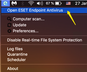 Integração manual, ESET Endpoint Antivirus for macOS