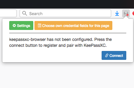 keepassxc browser extension