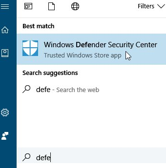 Windows Defender - Device and Productivity Software